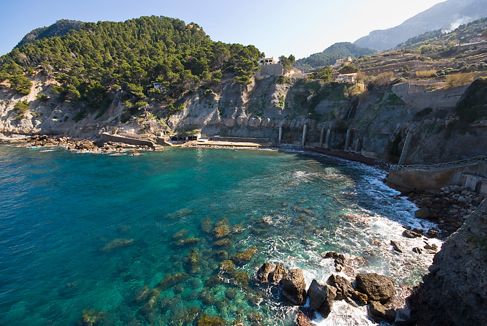 Banyalbufar cove on west mallorca