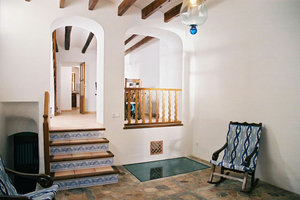 entrance hall of a traditional village house Biniaraix Mallorca