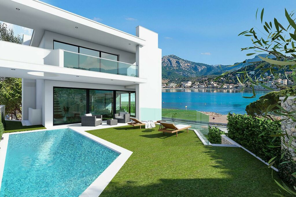 Modern contemporary design. Villa in Frontline location with the beach at your doorsteps