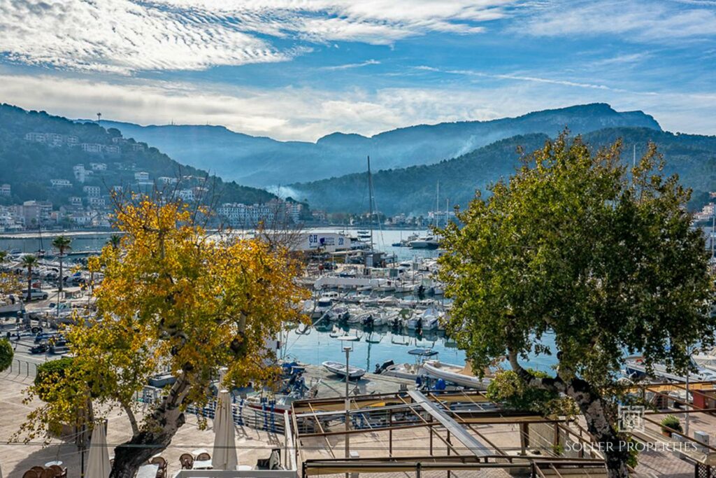 sea views from the balcony of the penthouse apartment