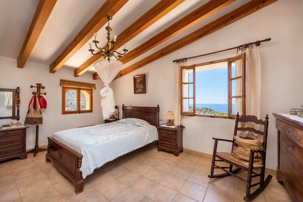Bedroom of the property in Deià.